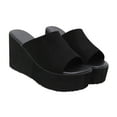 thumbnail image 1 of HBYJLZYG Womens Platform Wedge Siides Sandals Open Toe Slip On Lightweight Wedges Sandals, 1 of 5