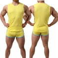 thumbnail image 1 of HBYJLZYG Workout Tank Tops For Men, Sports Fitness Undershirts With Large Cuffs Athletic Running Yoga Sleeveless Tops, 1 of 9