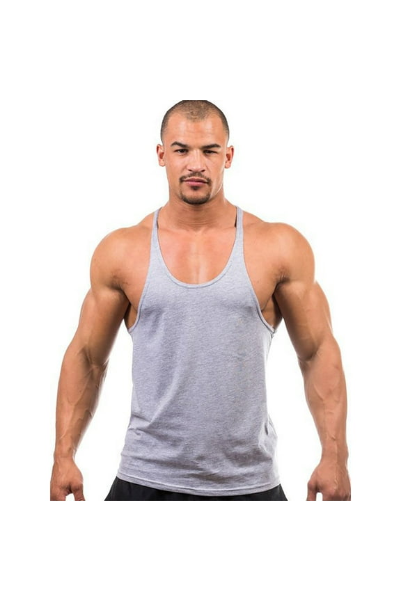 Workout Tank Tops For Men, Summer Racerback Athletic Work Pullover Round Neck Sleeveless T-Shirts Workout Clothes