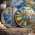 thumbnail image 1 of HBYJLZYG World Calm Commemorative Coin, Sturdy Metal Material with Fine Detailing, Meaningful Unity & Calm Theme Collectible, 1 of 6