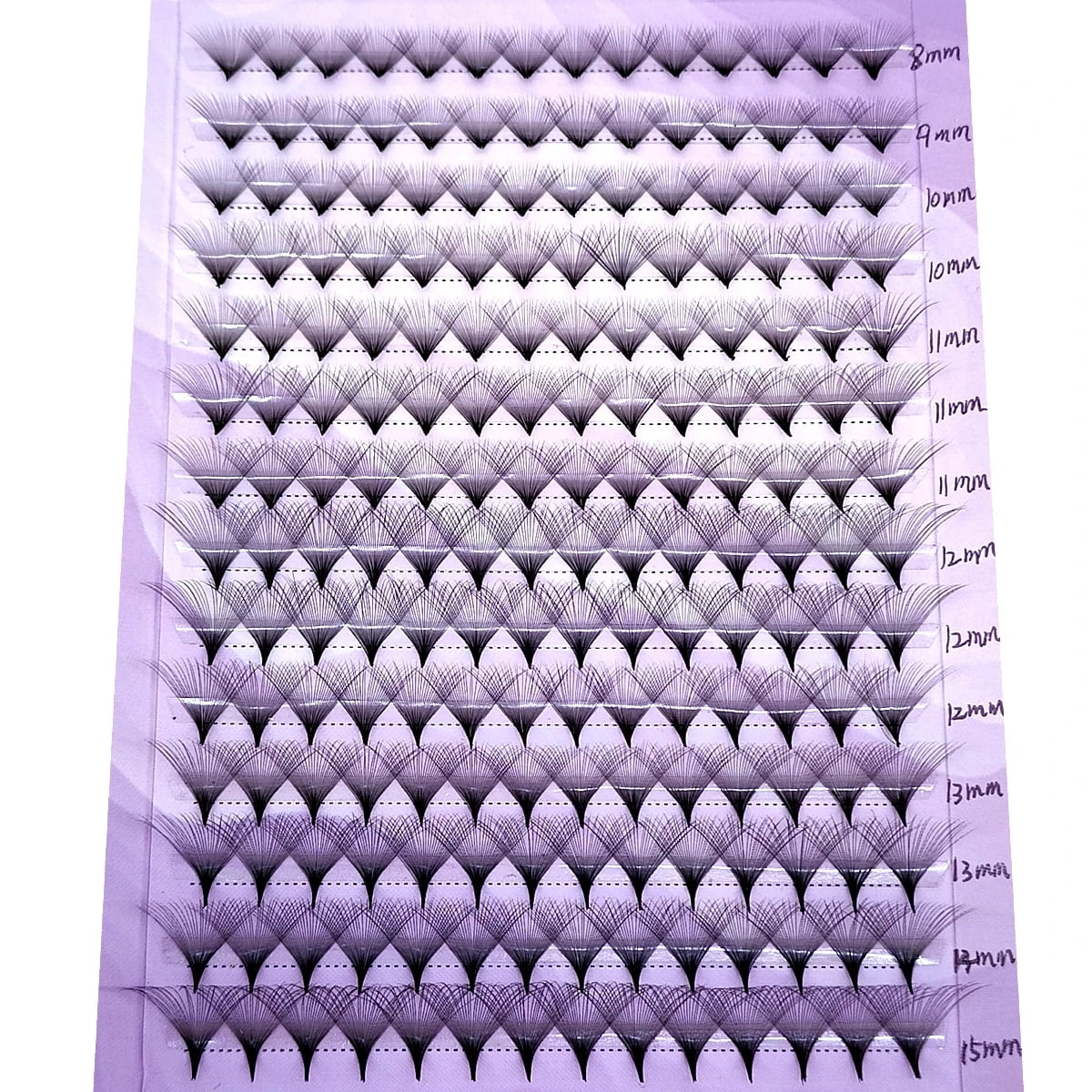HBZGTLAD 30P DIY Eyelash Extensions 8-15mm Multipack 196 Clusters 3D Lengthening Lashes