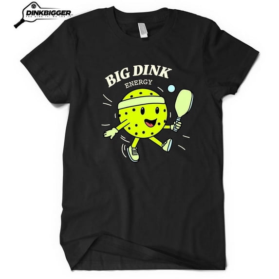 HBig Dink Energy - Premium Pickleball T-Shirt - Funny Tee for Enthusiasts, Black, Small