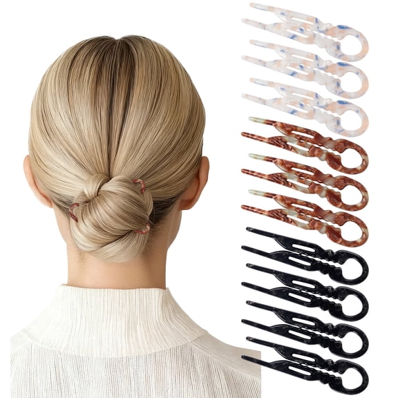 HBlife 10 Pack Small Prestige French Hair Pins, Ergonomic Design Hair Pins for Thin Thick Hair