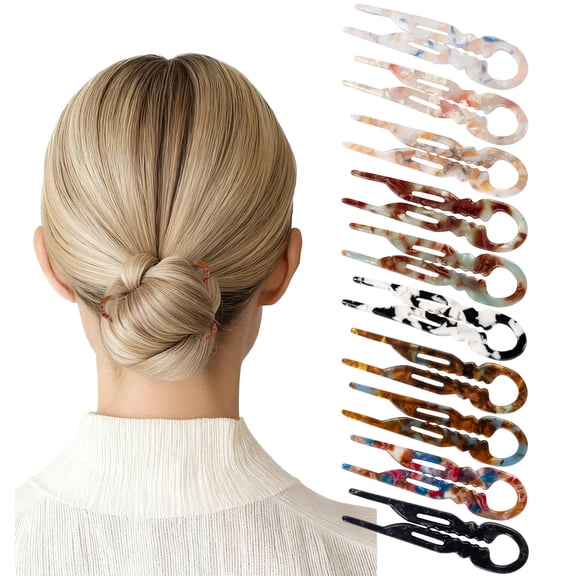 HBlife 10 Pack Small Prestige French Hair Pins, Ergonomic Design Hair Pins for Thin Thick Hair