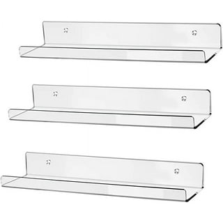 17 Clear Acrylic Floating Wall mounting Bathroom Shelf 2pack - My Charity  Boxes