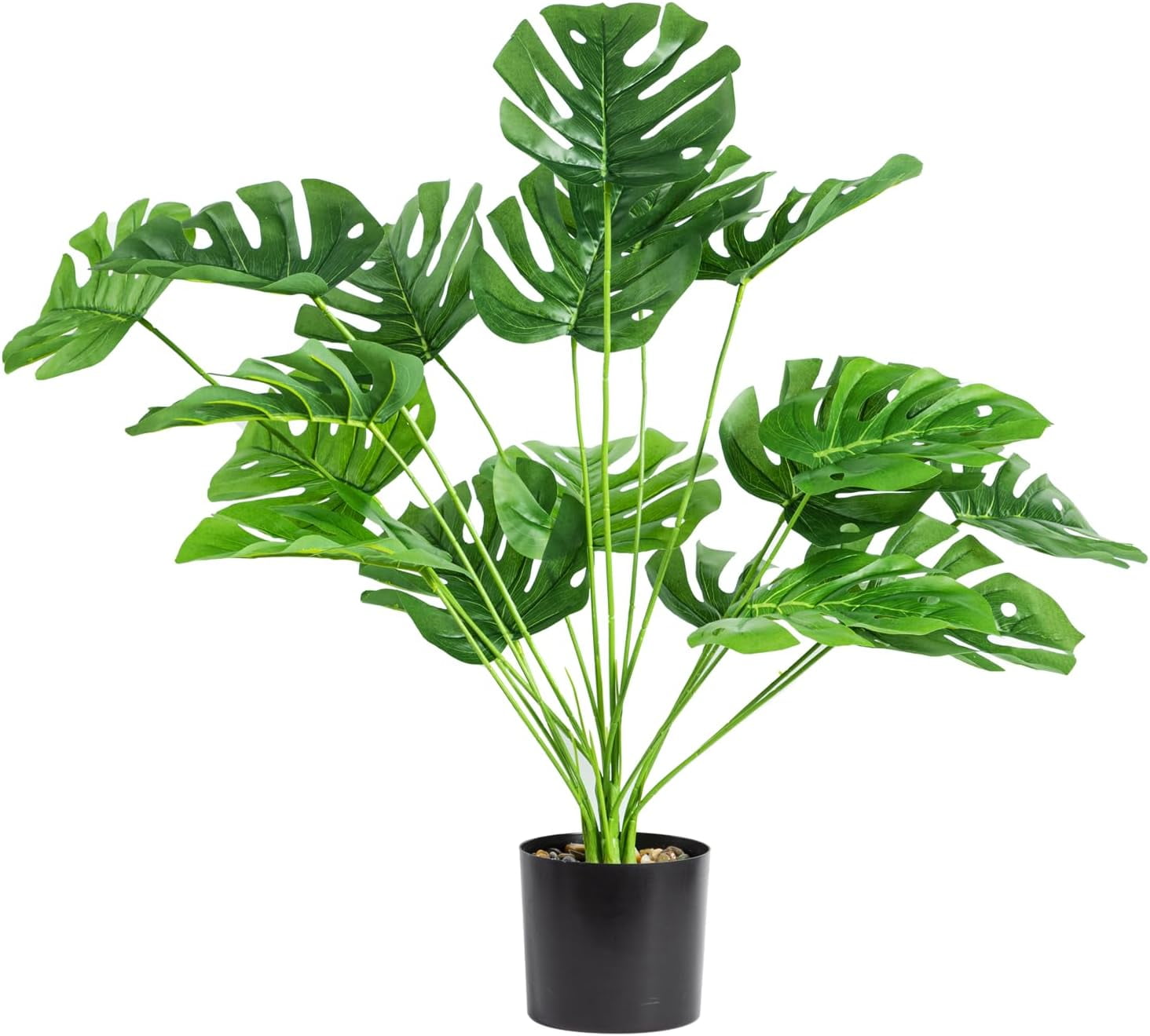 HBlife 28 inch Fake Plants Large Monstera Plant Tropical Palm Tree