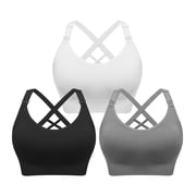 3 Pack Seamless Nursing Sports Bra Support Yoga Maternity Bras Pregnancy Sleep Bralette.Criss-Cross