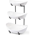 thumbnail image 1 of HBlife 3 Tier Ceramic Fruit Rack, Fruit Basket, Fruit Bowl for Kitchen Counter, Black, 1 of 6