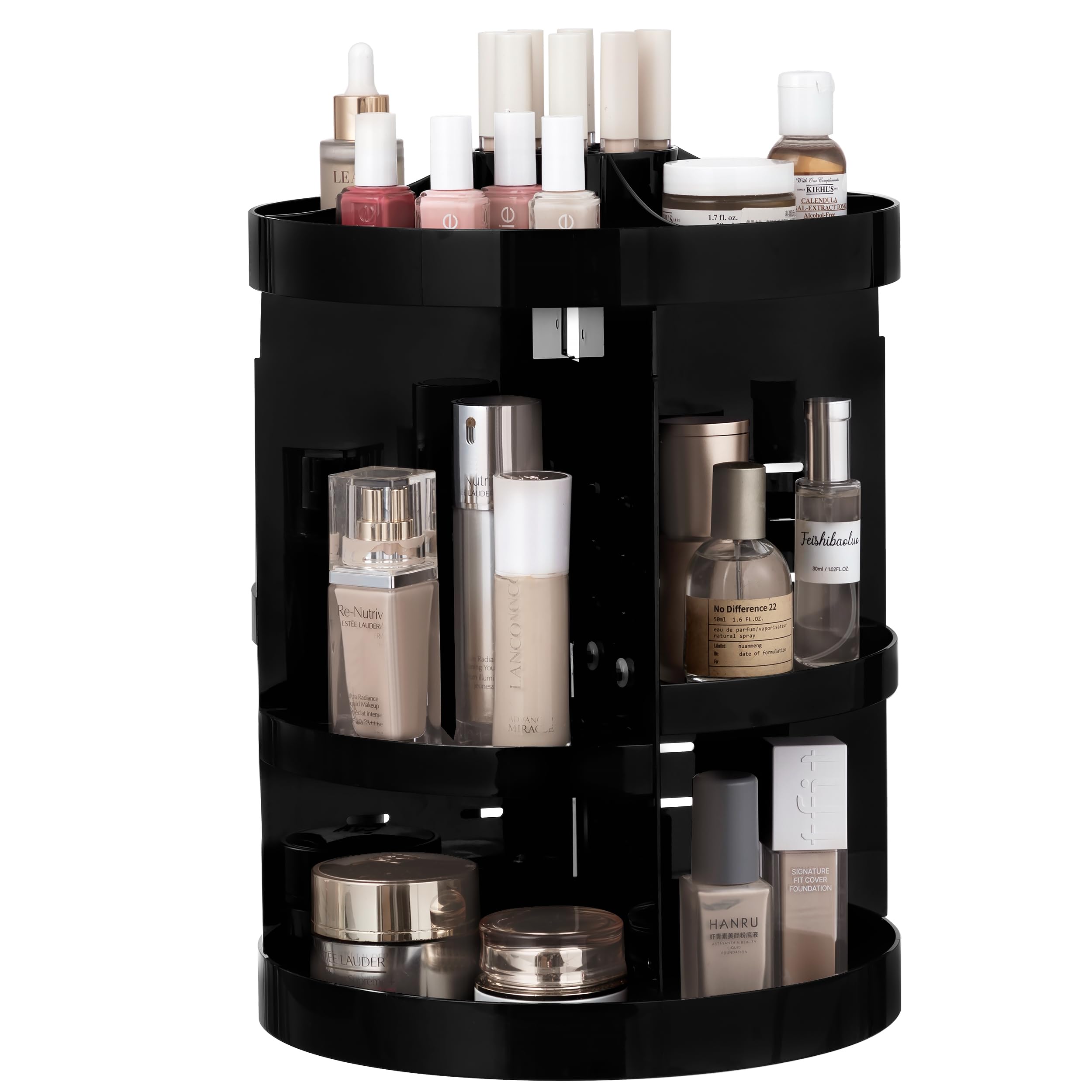 HBlife 360 Rotating Makeup Organizer Plus Size Adjustable Carousel