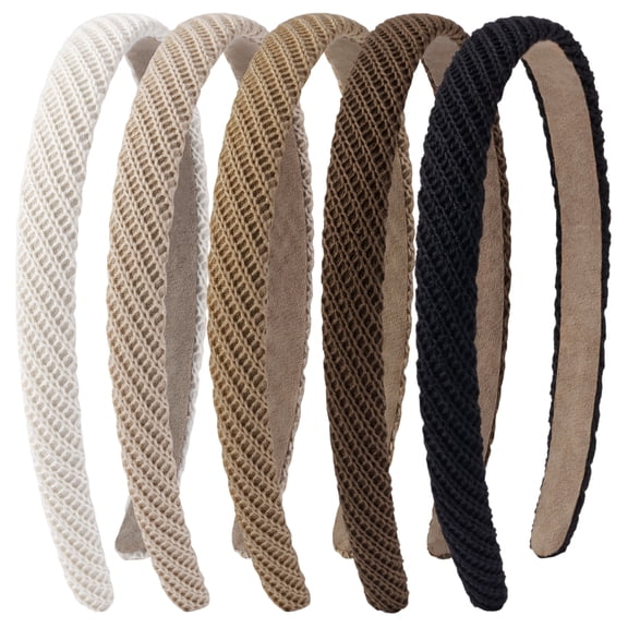 HBlife 5 Pack Fashion Headbands Knitted Non Slip Hairbands for Women Girls