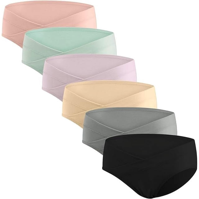Lot De 3 Culottes Maternité Coton Taille Haute – Soutien Ventre Confortable, Respirant & Extensible – Grossesse Sans Oppression