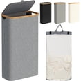 thumbnail image 1 of HBlife 63L Slim Laundry Hamper with Lid and Inner Removable Bag, Gray, 1 of 7
