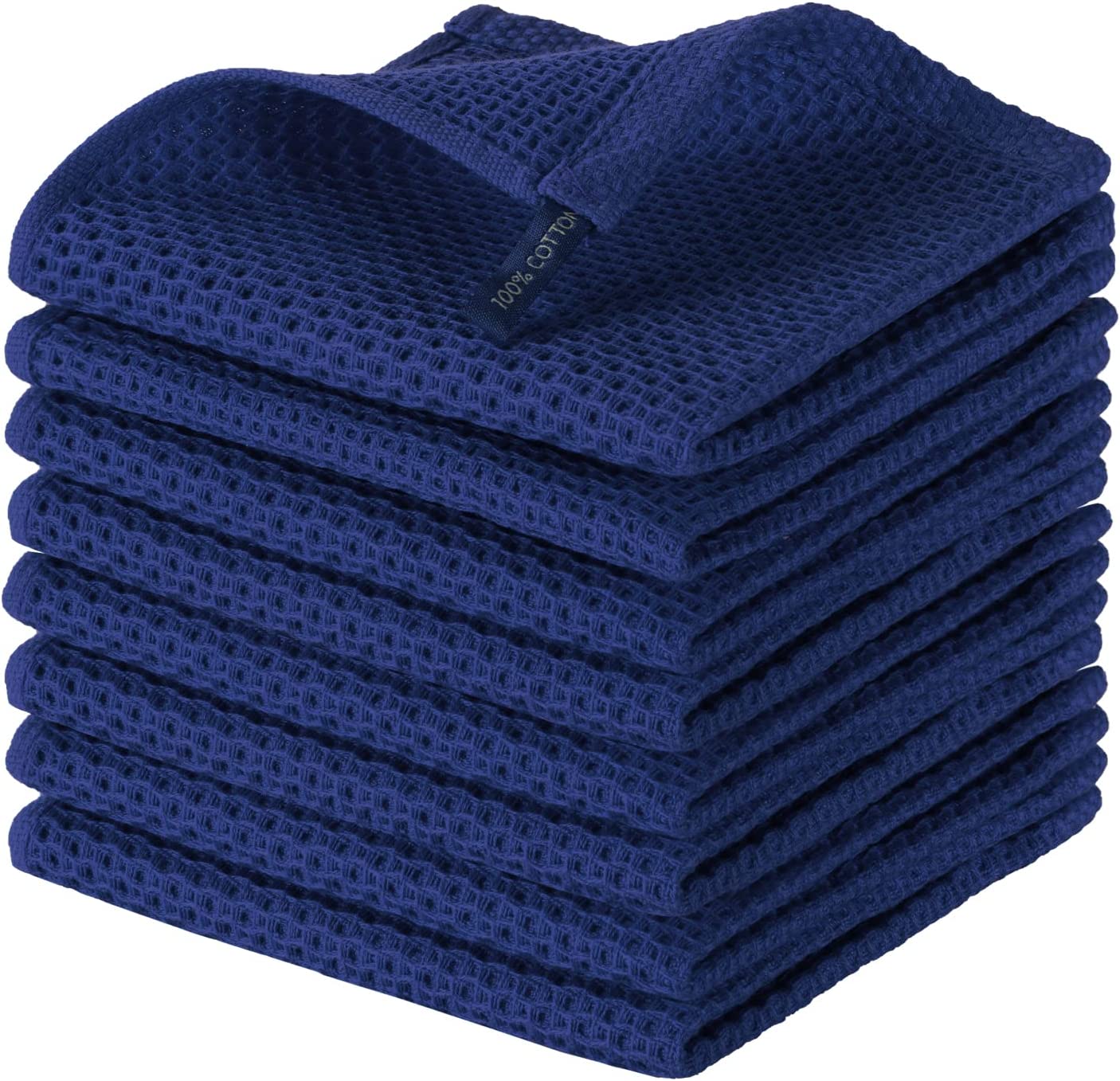 HBlife 8 Pack 100 Cotton Kitchen Dish Cloths Waffle Weave Ultra Soft Absorbent Dish Towels