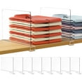 thumbnail image 1 of HBlife 8-Pack Closet Organizers with Clear Shelf Dividers, Vertical Purse Organizer, Acrylic Shelves, 1 of 8