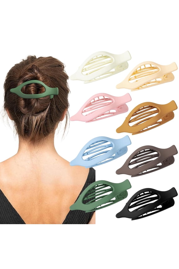 8 Pack French Flat Clips Matte Hair Claw Clips for SThick & Thin Hair