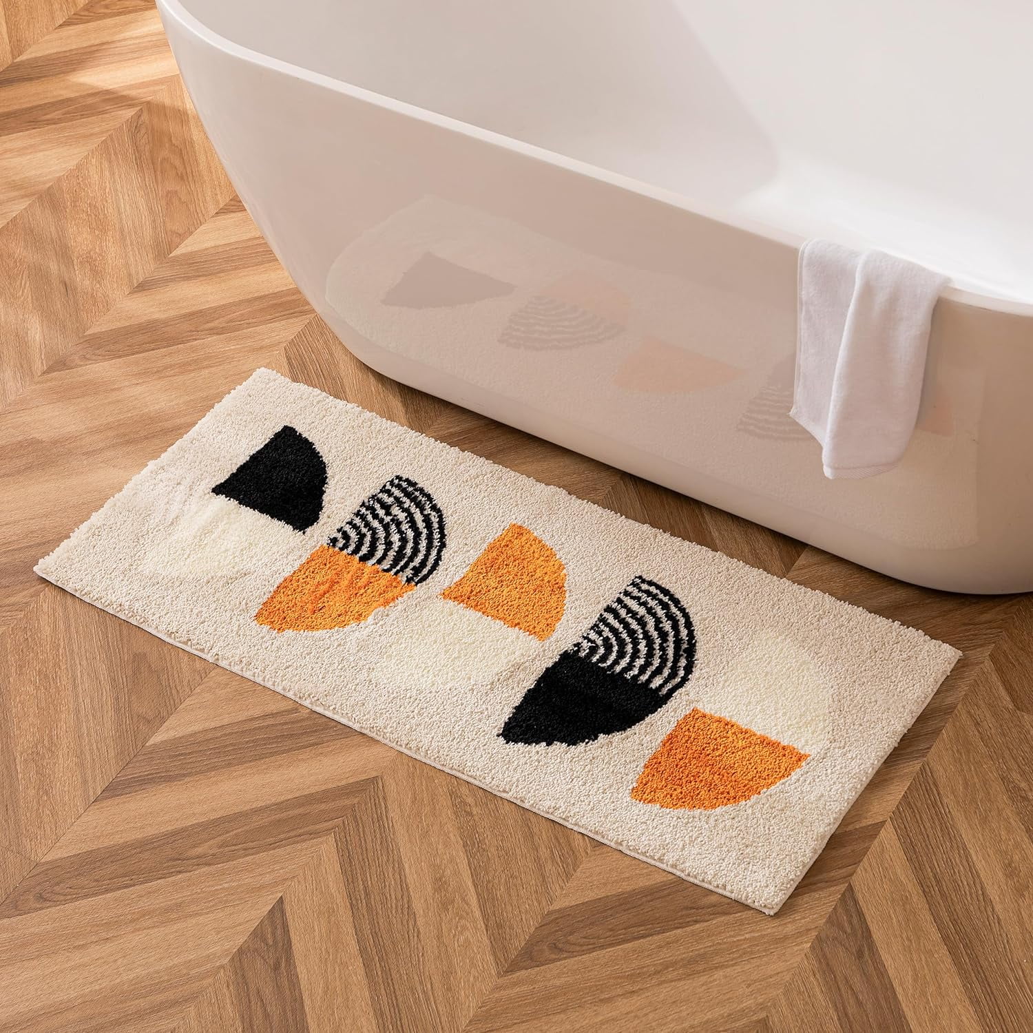 HBlife Bathroom Rug Runner 20" x 32", Non Slip Washable Boho Bath Mat ...