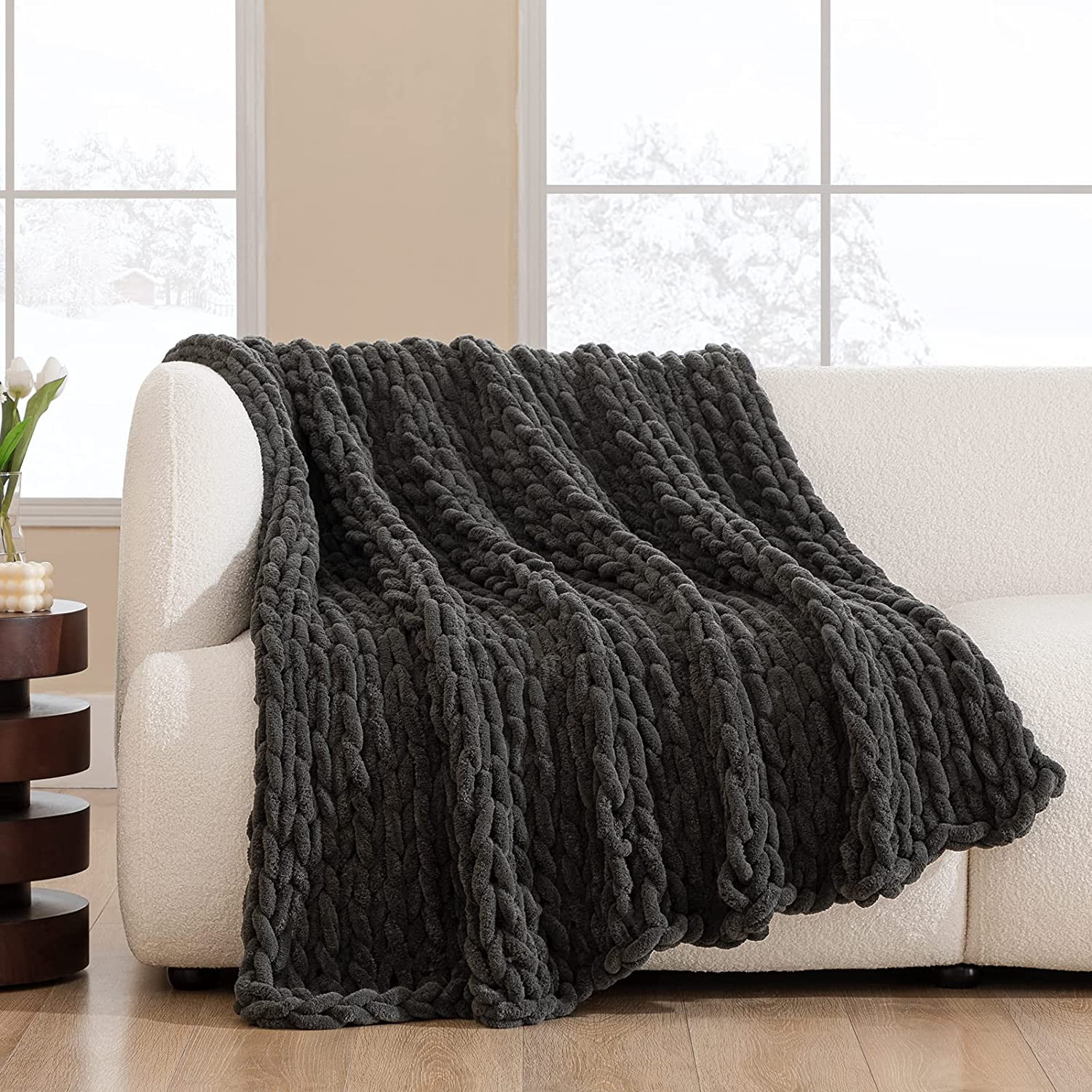 Chunky Knit Chenille Blanket - Cozy, Stylish, and Luxurious – Wool Art