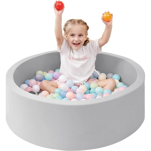 HBlife Foam Ball Pit for Toddlers, Soft Round Playpen Ball Pool for
