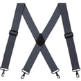 thumbnail image 1 of HBlife Heavy Duty Suspenders for Men, 2” Wide Adjustable X-Back Suspenders with Strong Metal Clips for Work Pants, Jeans & Big and Tall Men, 1 of 7