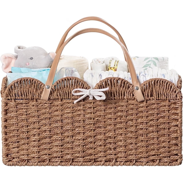 Colorful Sprinkle Paper HBlife Baby Diaper Caddy Organizer, Paper Rope Nursery Storage Bin ...