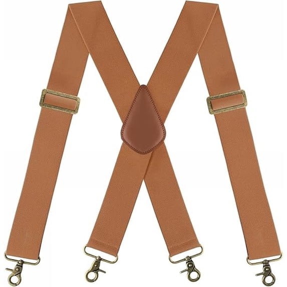 HBlife Men's X-Back 2 Inches Wide Heavy Duty Clips Adjustable ...
