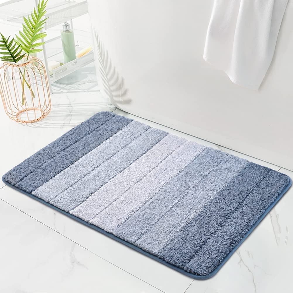 HBlife Ombre Bath Mat Bathroom Rugs, Non Slip Ultra Soft and Water