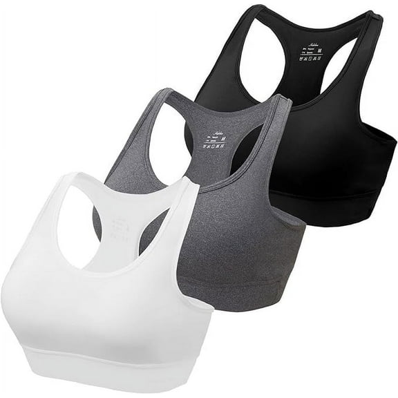 HBlife Racerback Sports Bras for Women, Padded Seamless High Impact Support for Yoga Gym Runing Workout Fitness