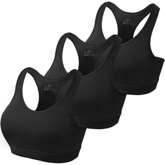 HBlife Racerback Sports Bras for Women, Padded Seamless High Impact Support for Yoga Gym Runing Workout Fitness