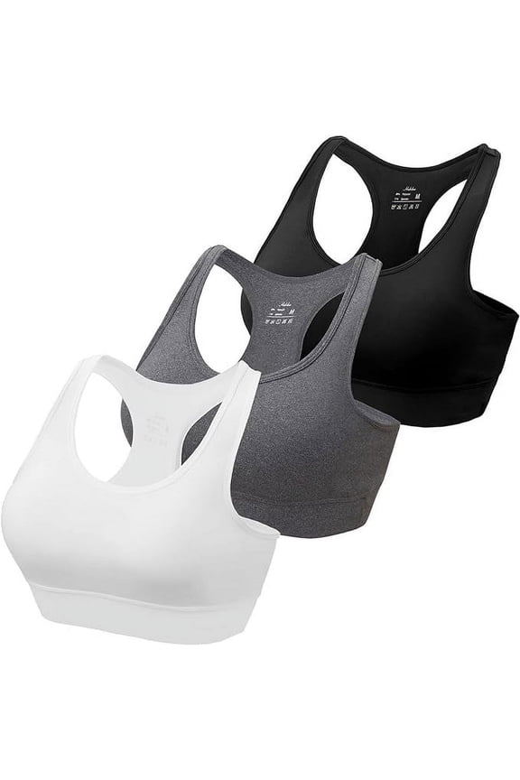 Racerback Sports Bras for Women, Padded Seamless High Impact Support for Yoga Gym Runing Workout Fitness