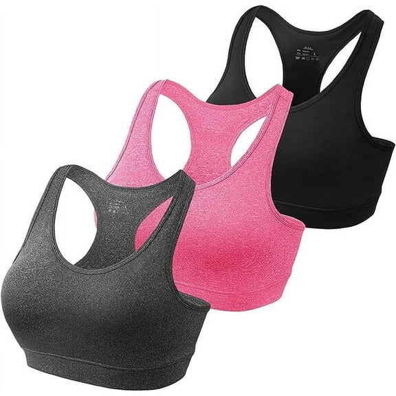 HBlife Racerback Sports Bras for Women, Padded Seamless High Impact Support for Yoga Gym Runing Workout Fitness