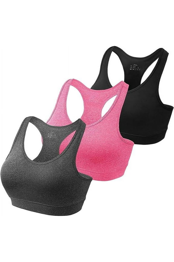 Racerback Sports Bras for Women, Padded Seamless High Impact Support for Yoga Gym Runing Workout Fitness