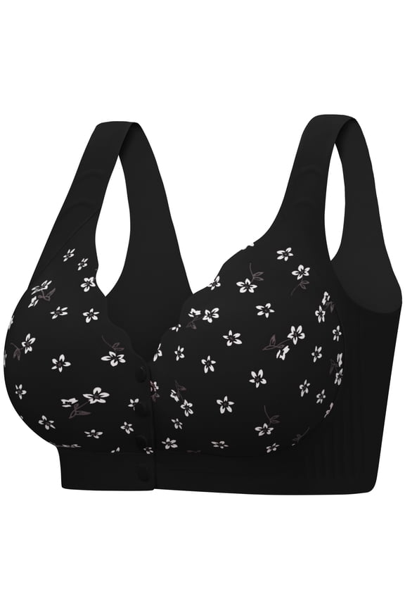 Seamless Daisy Bra for Women, Front Closure Jelly Bras Soft,Post Surgery Mastectomy Recovery,No Underwire Bralettes