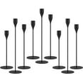 HBlife Set of 9 Matte Black Candle Holders for Taper Candles ...
