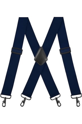 Suspenders for men, Mens Suspenders Heavy Duty Suspenders Adjustable Elastic, Navy Blue