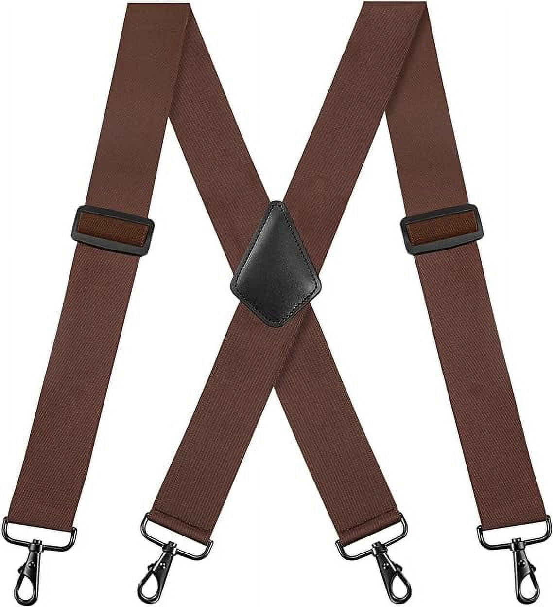HBlife Men's Heavy Duty Suspenders, Adjustable Elastic with Work Snap