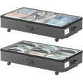 HBlife Under Bed Storage with Wheels, 2 Pack Under Bed Containers with Handles, Oxford Foldable