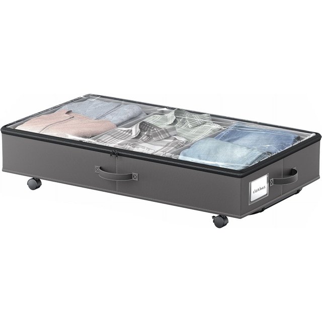 HBlife Under Bed Storage with Wheels, Under Bed Containers with Handles