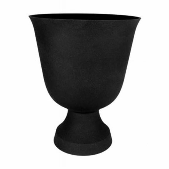 HC 110954 16 in. Tribeca Urn Planter, Black - Pack of 6
