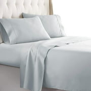 HC COLLECTION-Hotel Luxury Bed Sheets Set 1800 Series Platinum Collection, 4pc Deep Pocket,Wrinkle & Fade Resistant, Hypoallergenic (Twin,Artic Ice Blue)