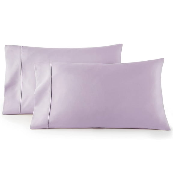 HC Collection 1500 Thread Count Egyptian Quality 2pc Set of Pillow Cases, Silky Soft & Wrinkle Free, King, Lavender