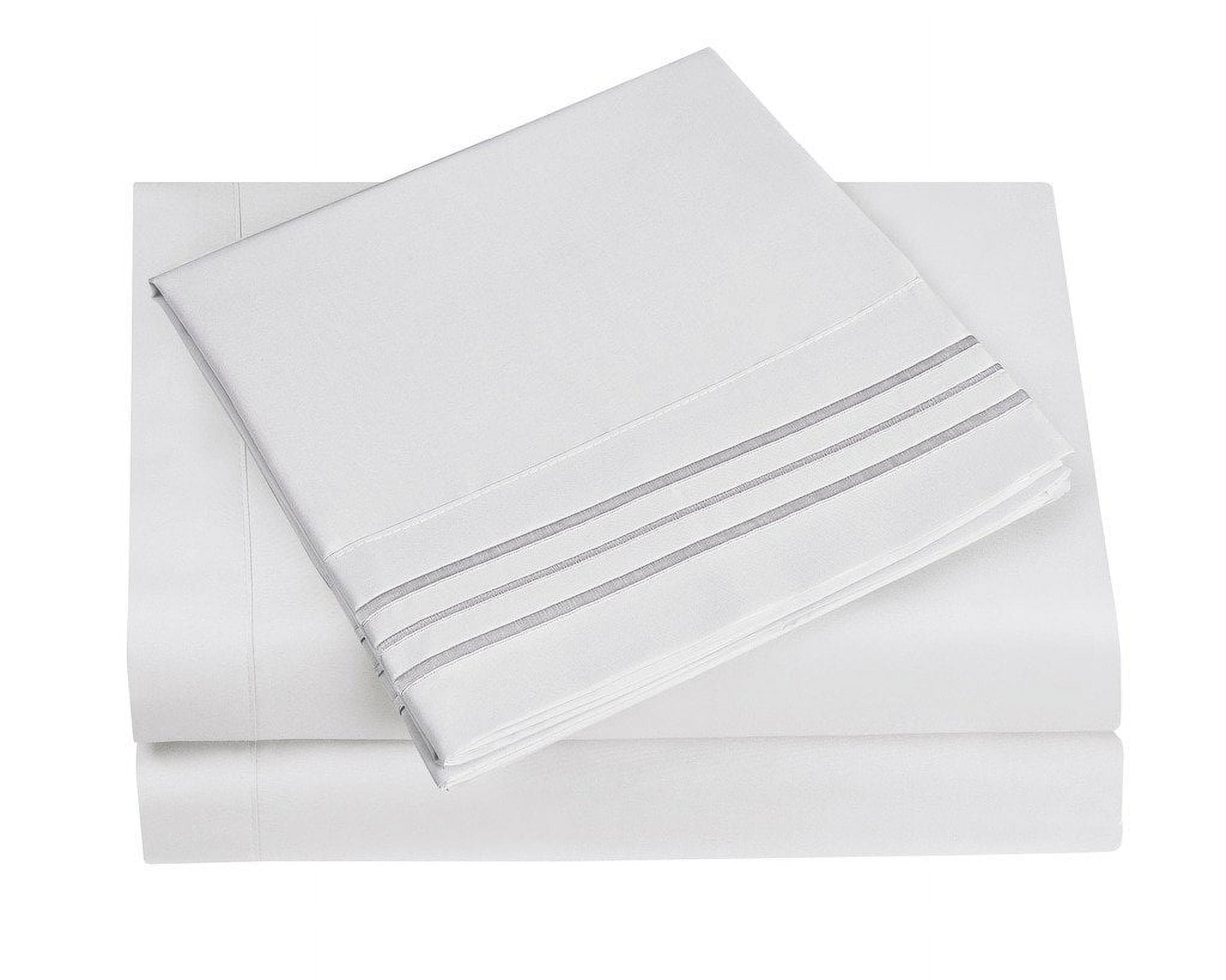 HC Collection Hotel Luxury Bed Sheet & Pillowcase Set 1800 Series