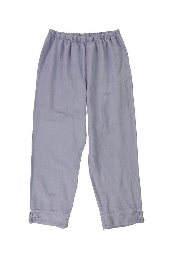 Womens Pintuck Hem Casual Lounge Pants, Purple, Petite, PM