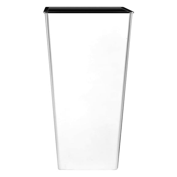 HC Companies 12 Inch Cascade Indoor or Outdoor Durable Square Planter, White