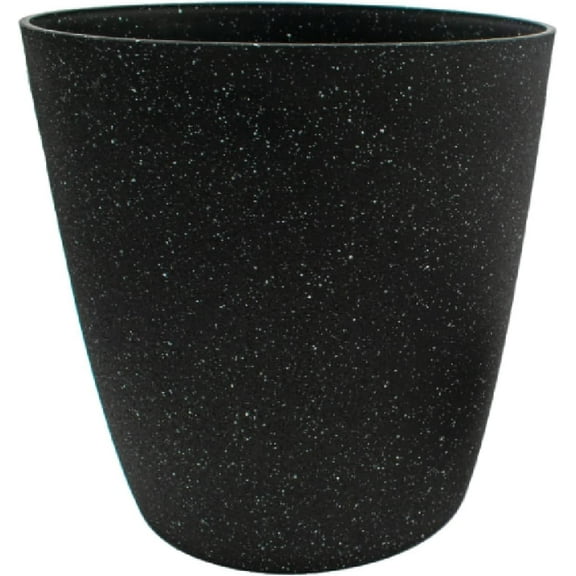 The HC Companies 12 Inch Santa Fe Round Self Watering Planter - Decorative Lightweight Plant Pot with Drainage Hole for Indoor Outdoor Use, Black Sand 12" Black Sand