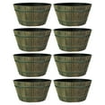 thumbnail image 1 of HC Companies 16 Inch Aged Wooden Oak Round Whiskey Barrel Planter (8 Pack), 1 of 5