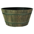 thumbnail image 1 of HC Companies 16 Inch Indoor Outdoor Aged Wooden Oak Round Whiskey Barrel Planter, 1 of 3