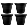 thumbnail image 1 of HC Companies 17" Terrazzo Round Planter Pot with Heavy Rim, Black (4 Pack), 1 of 5