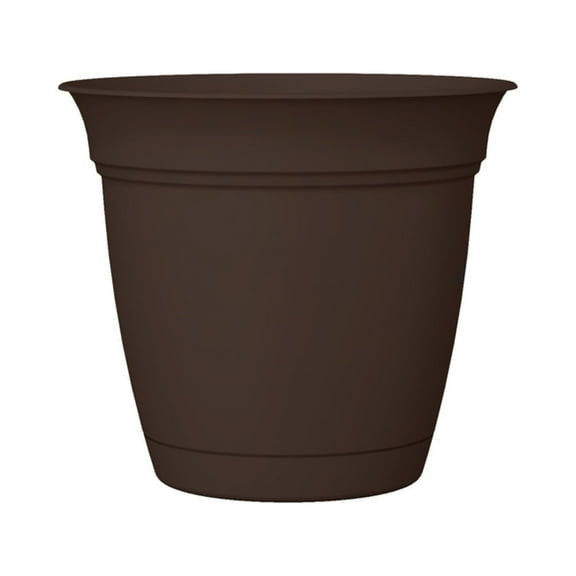 HC Companies 20” x 20” x 20” Round Black Plastic Planter with Drainage Holes