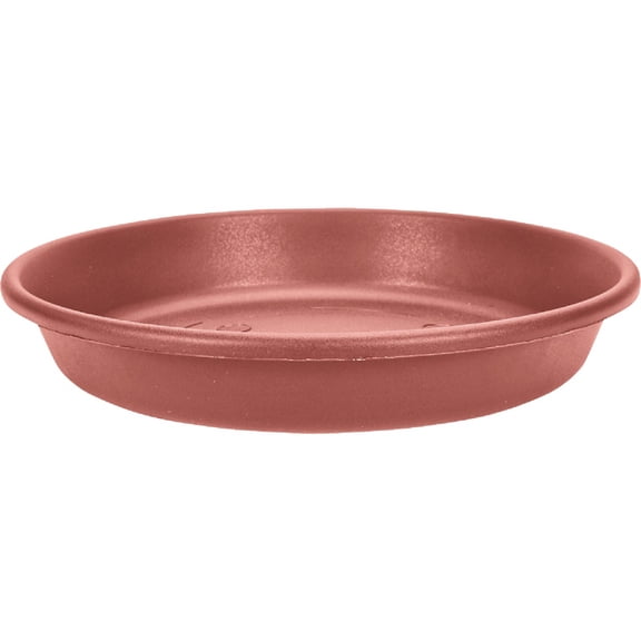 The HC Companies 21 Inch Classic Round Plant Saucer, Lightweight UV-Resistant Plastic Outdoor & Indoor Flower Pot Tray, 2-Pack Plant Pot Trays for Garden & Home Decor, Clay