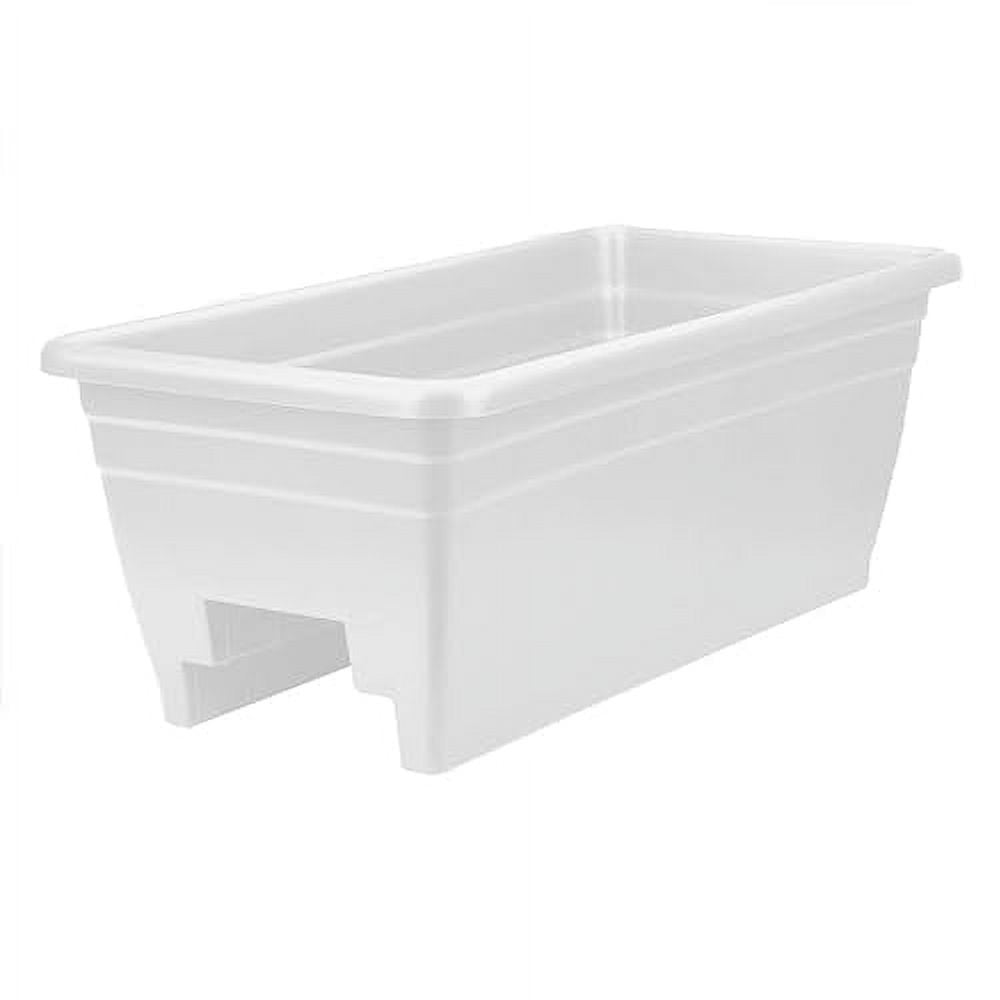 HC Companies 24 inches Deck Rail Box Planter with Easy Drainage Holes